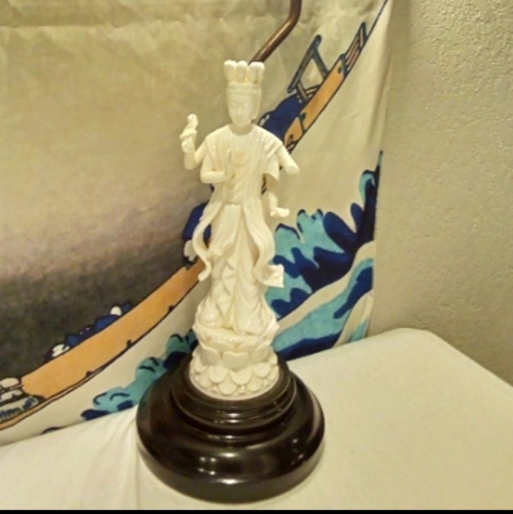 Vtg Ardalt Blanc de Chine Porcelain Lamp - Post WWII Japan